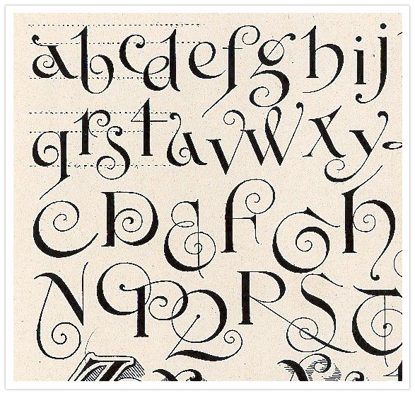 Sample Calligraphy Alphabet