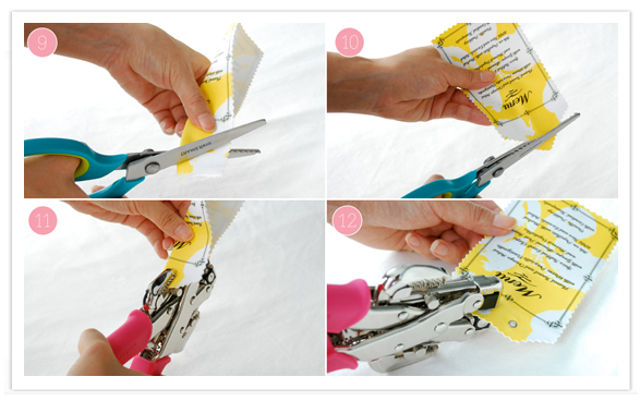 Step 9 To make the slanted sides of the tag I gently fold the top of