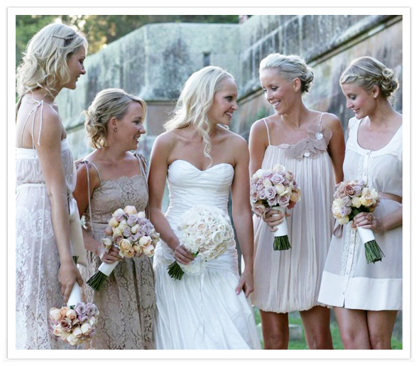  so in the end I decided to have my bridesmaids wear ivory cream dresses