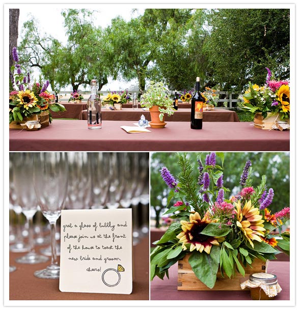 No wine country wedding would be complete without picturesque tables full of