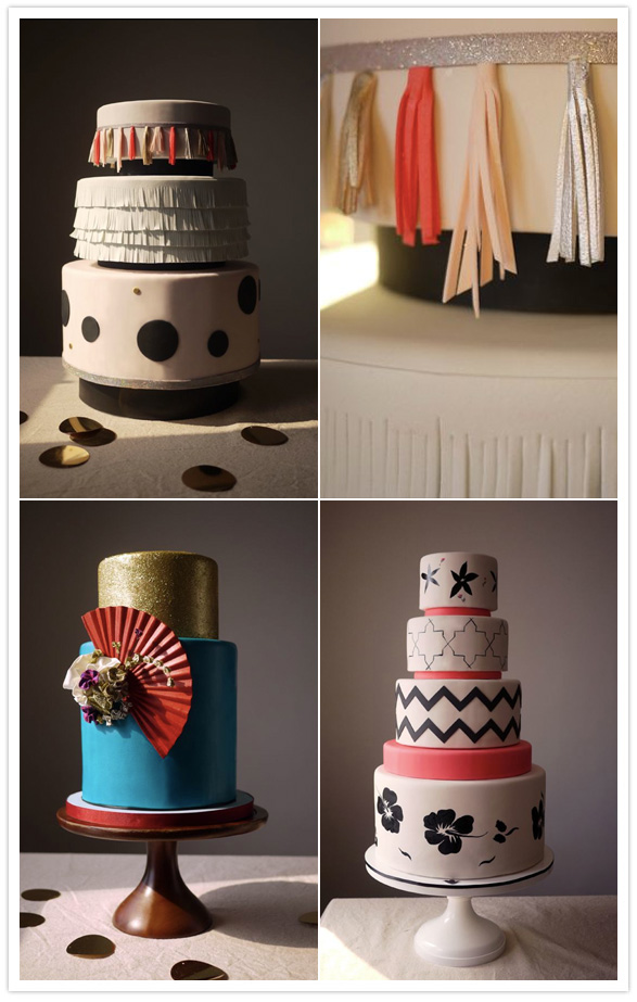 Modern wedding cakes | Wedding Inspiration | 100 Layer Cake