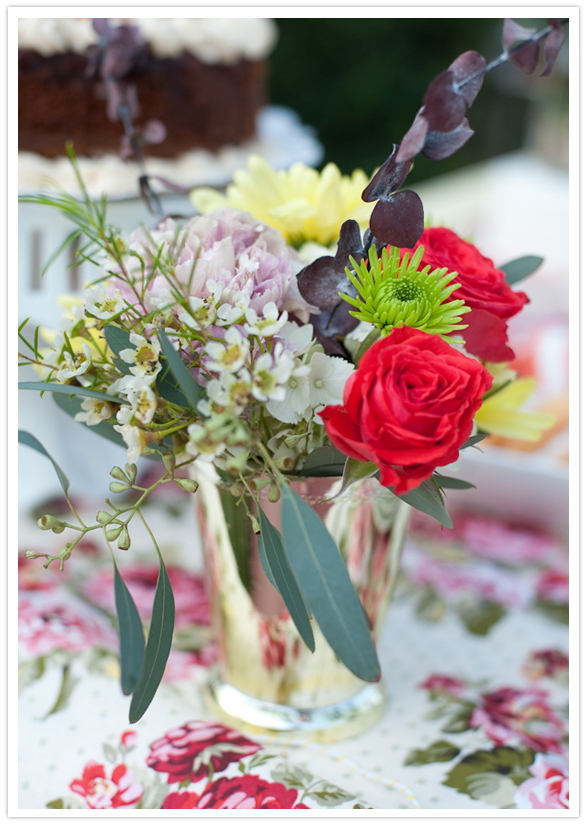 gold-plated vase centerpiece