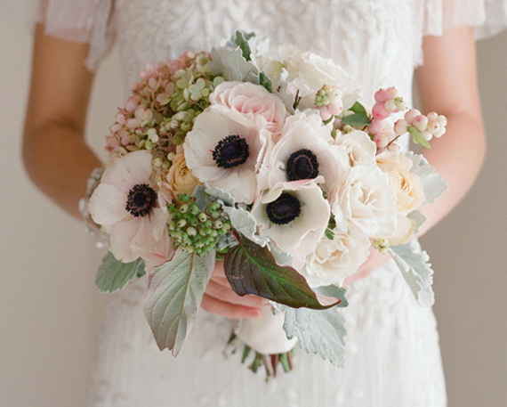 12 Gorgeous Anemone Bouquets Wedding Inspiration 100 Layer Cake