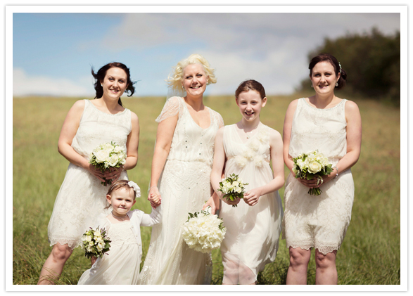 sheer and light ivory bridesmaid dresses