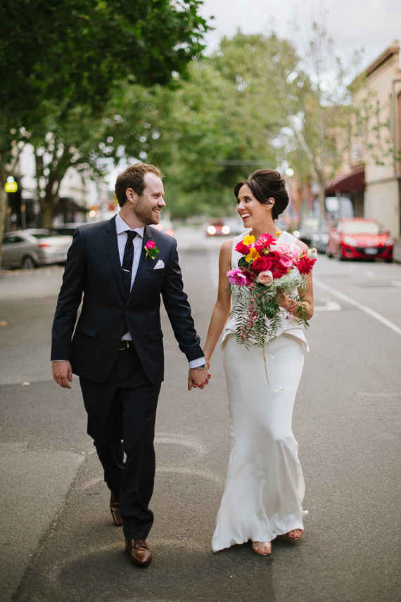 Contemporary Melbourne wedding | Photo by Jerome Cole photography |  Florist Prunella | Read more - http://www.100layercake.com/blog/?p=75347