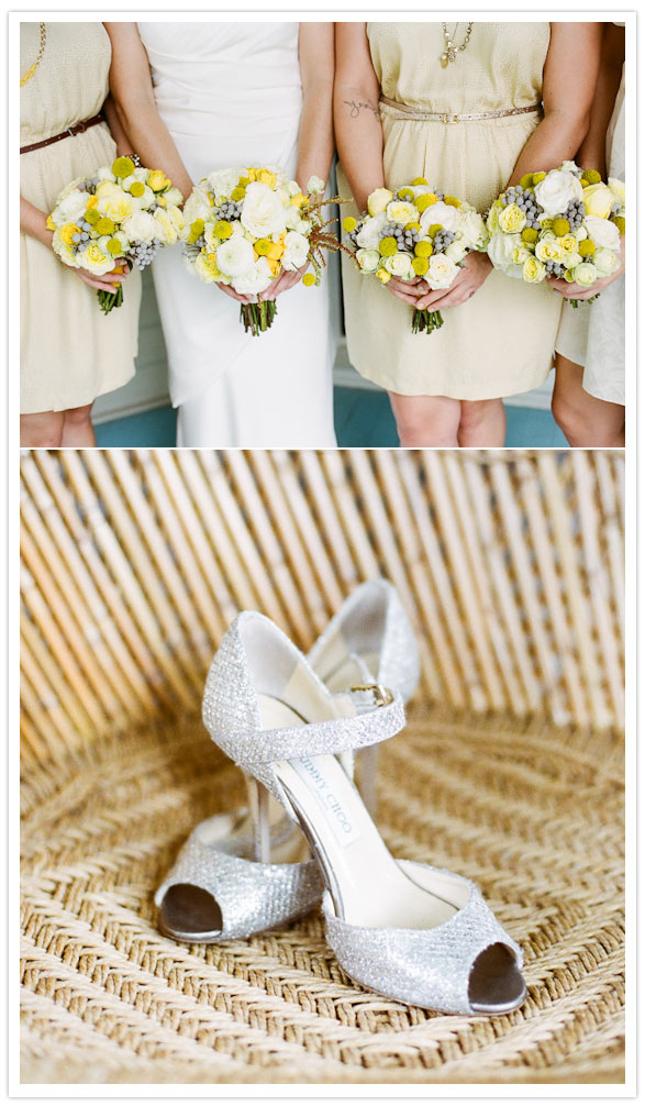 yellow grey bridesmaids