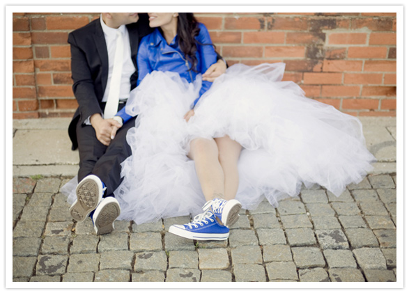 blue converse wedding