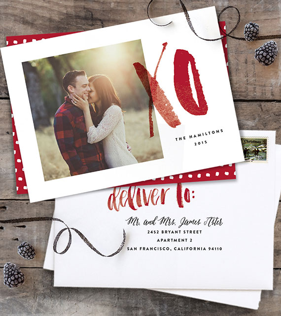 Minted holiday cards Newlywed cards 100 Layer Cake