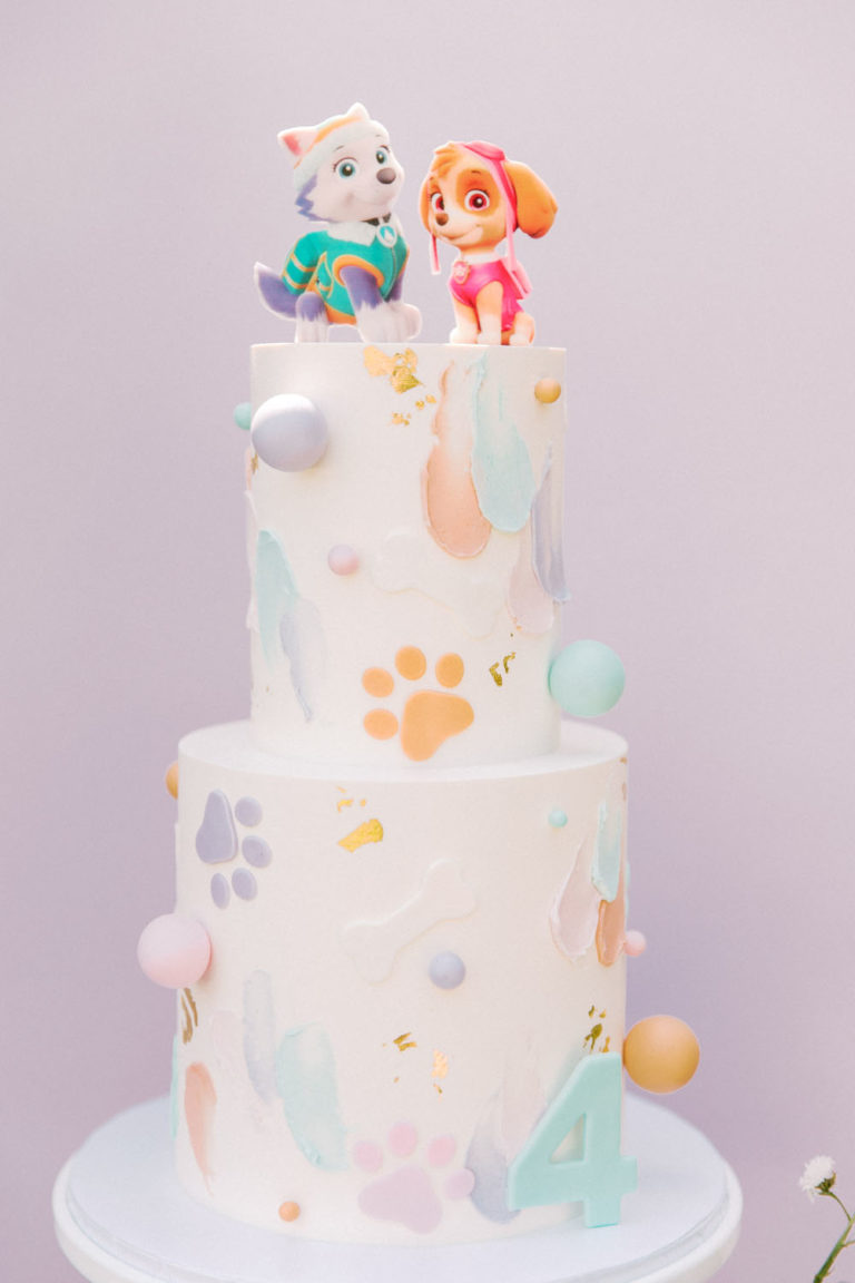 Paw Patrol 4th birthday party with a pastel color palette - 100 Layer Cake