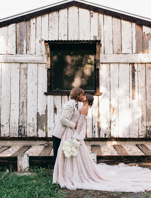 rustic wedding at a barn venue