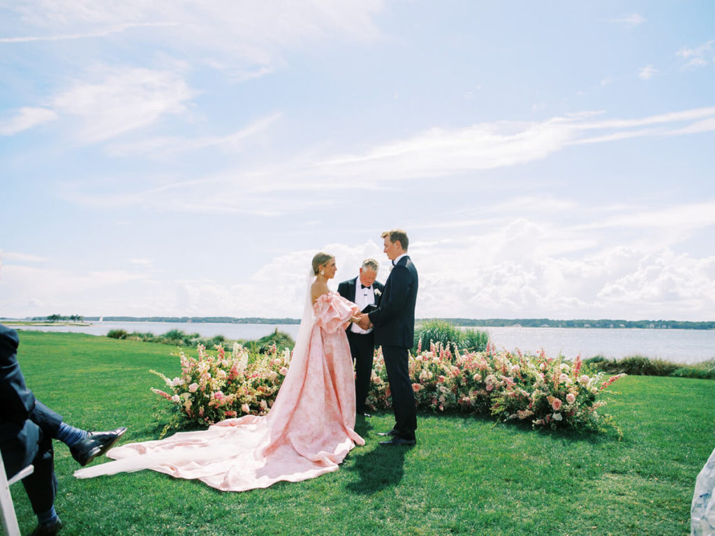 Hilton Head Wedding with a Pink Wedding Dress | 100 Layer Cake