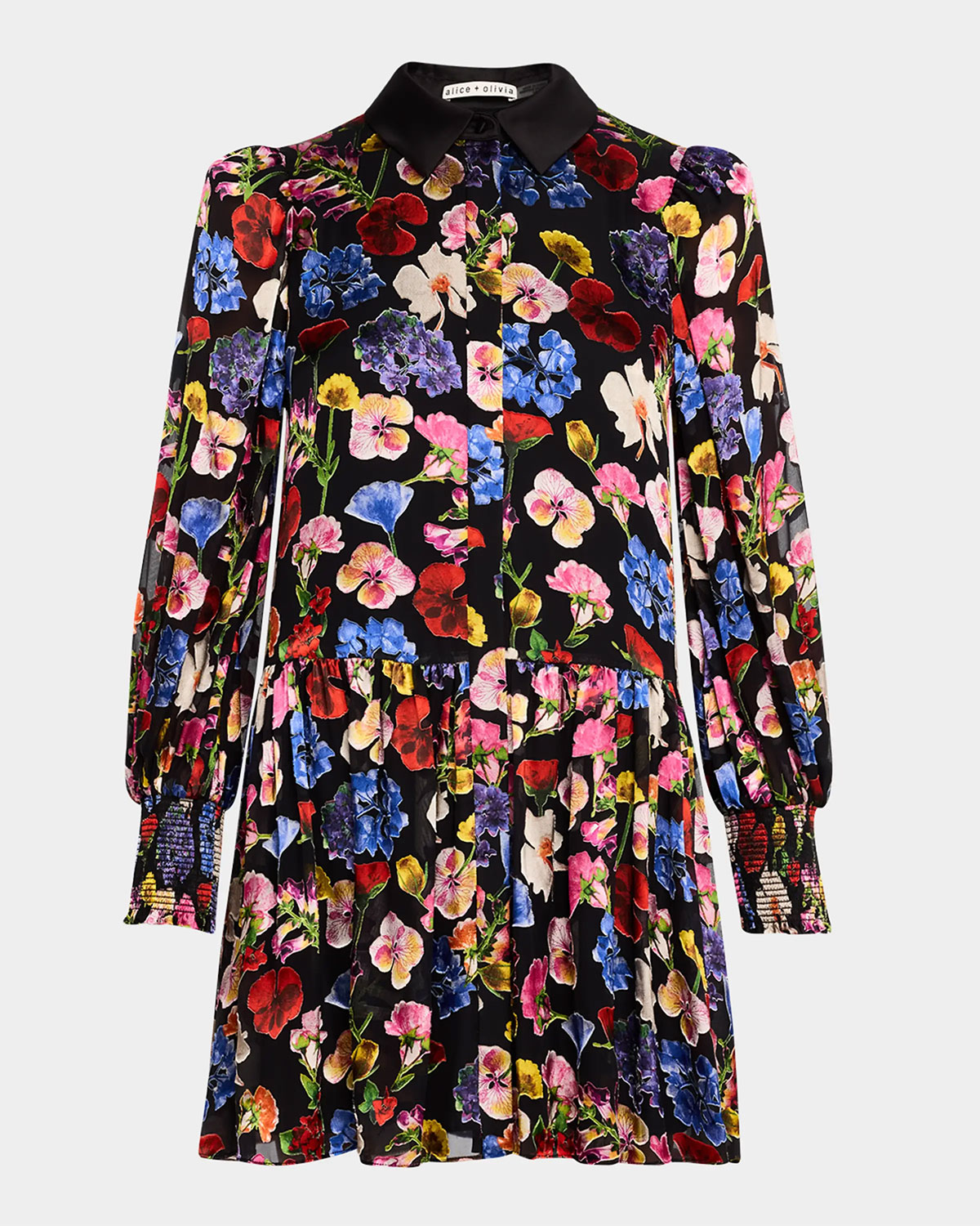 Alice + Olivia floral shirt dress for fall