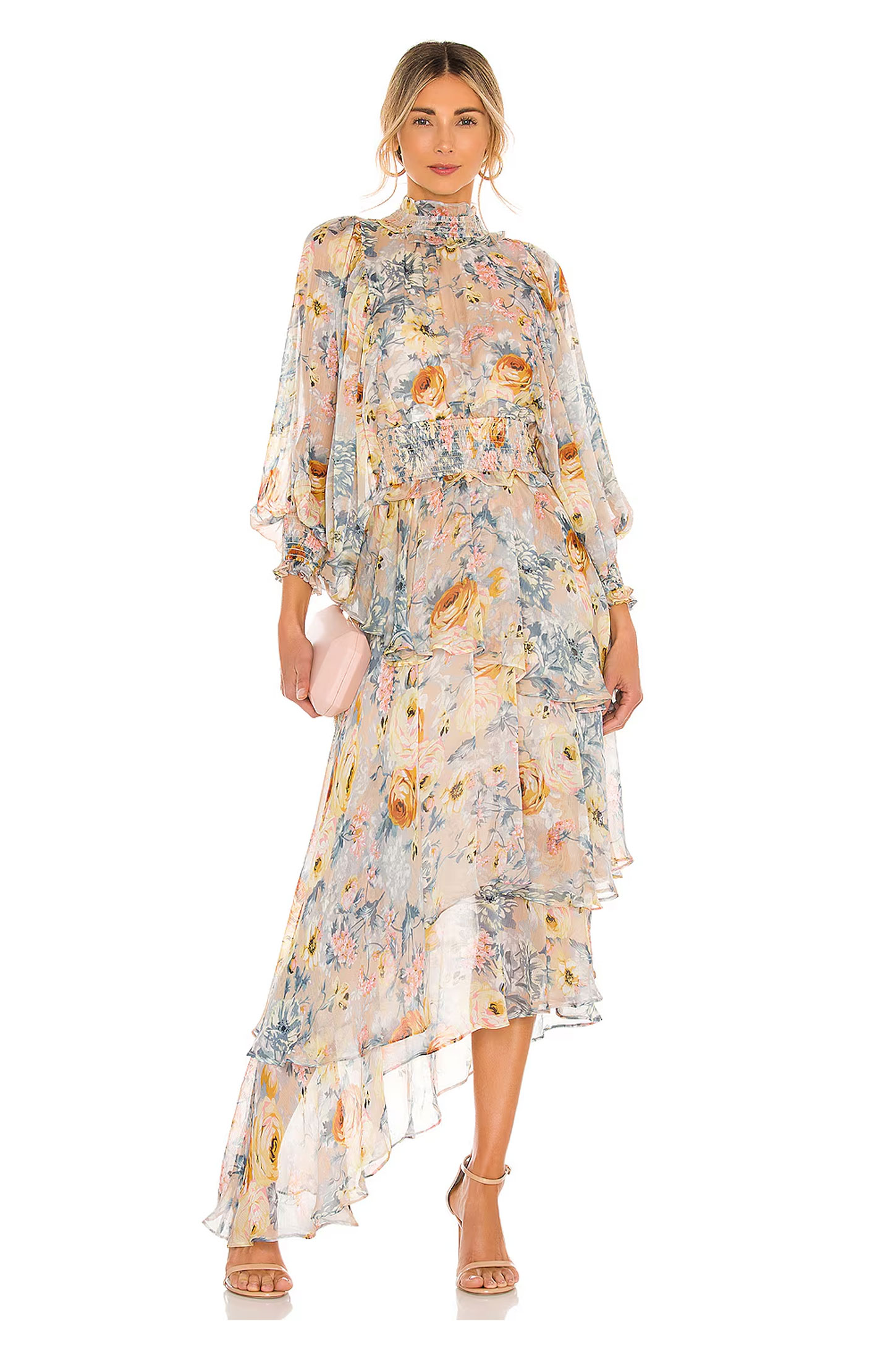 fall floral wedding guest dress