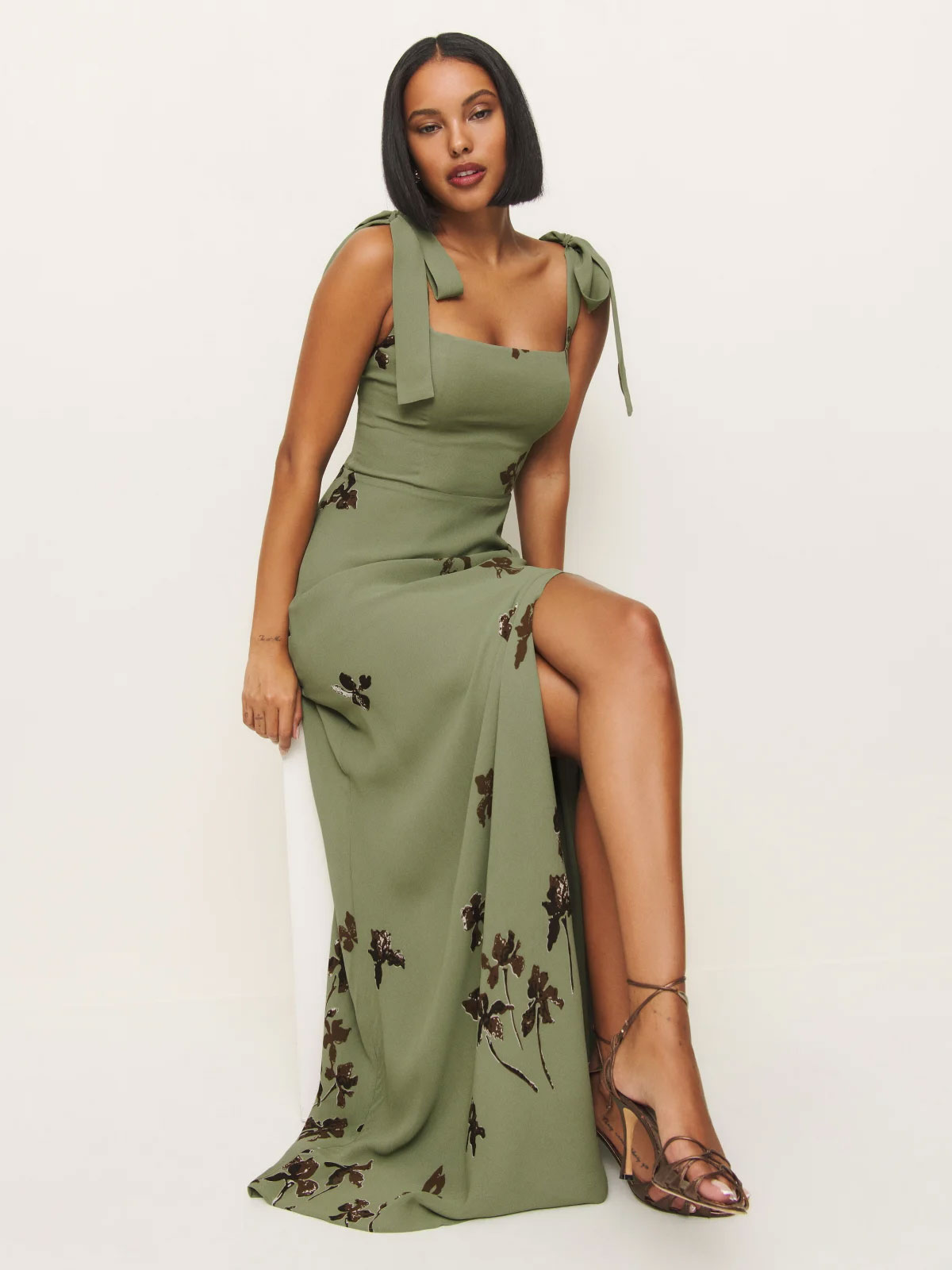 Reformation green Westerly Dress