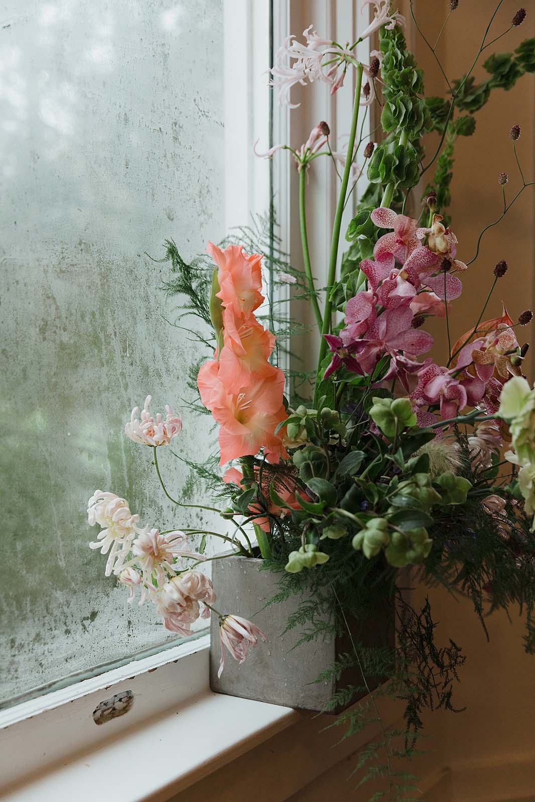 rainy day floral arrangement