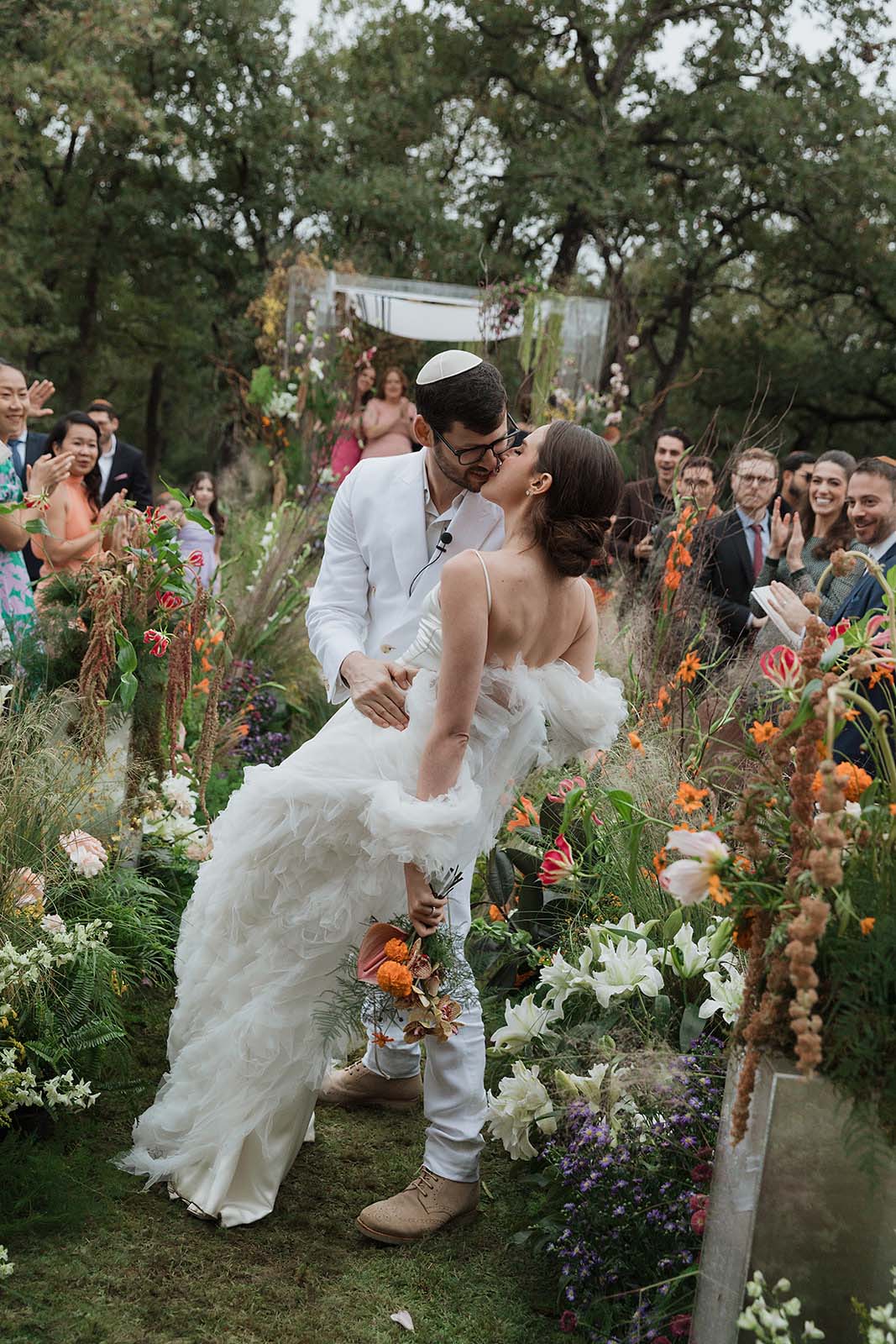 tropical garden wedding ceremony at The Grand Lady Austin