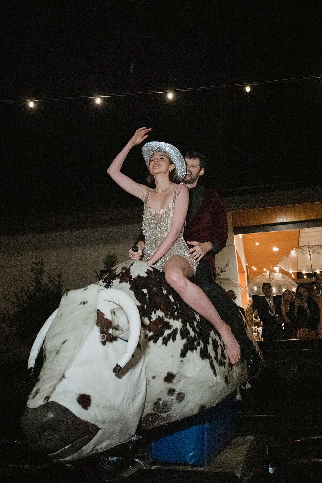 mechanical bull at Austin wedding at The Grand Lady