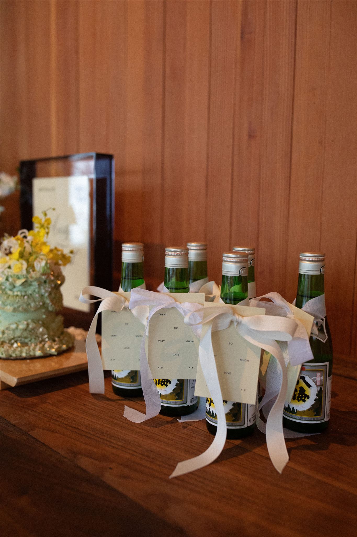 sake bottle favors for wedding
