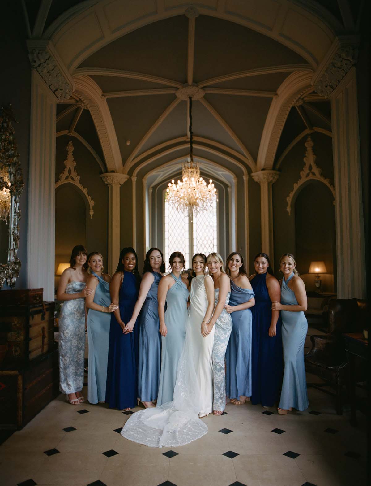 light blue mismatch bridesmaid dresses