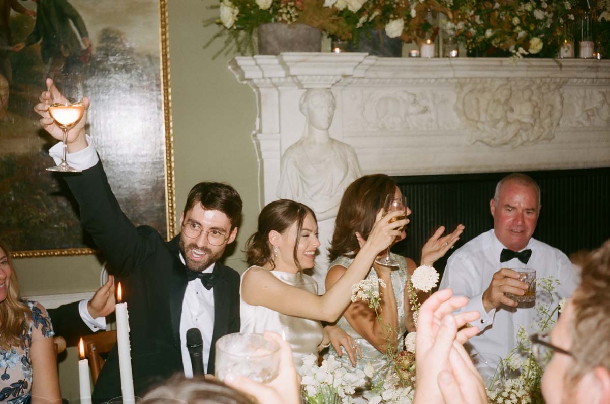 toasts for couple at Irish wedding