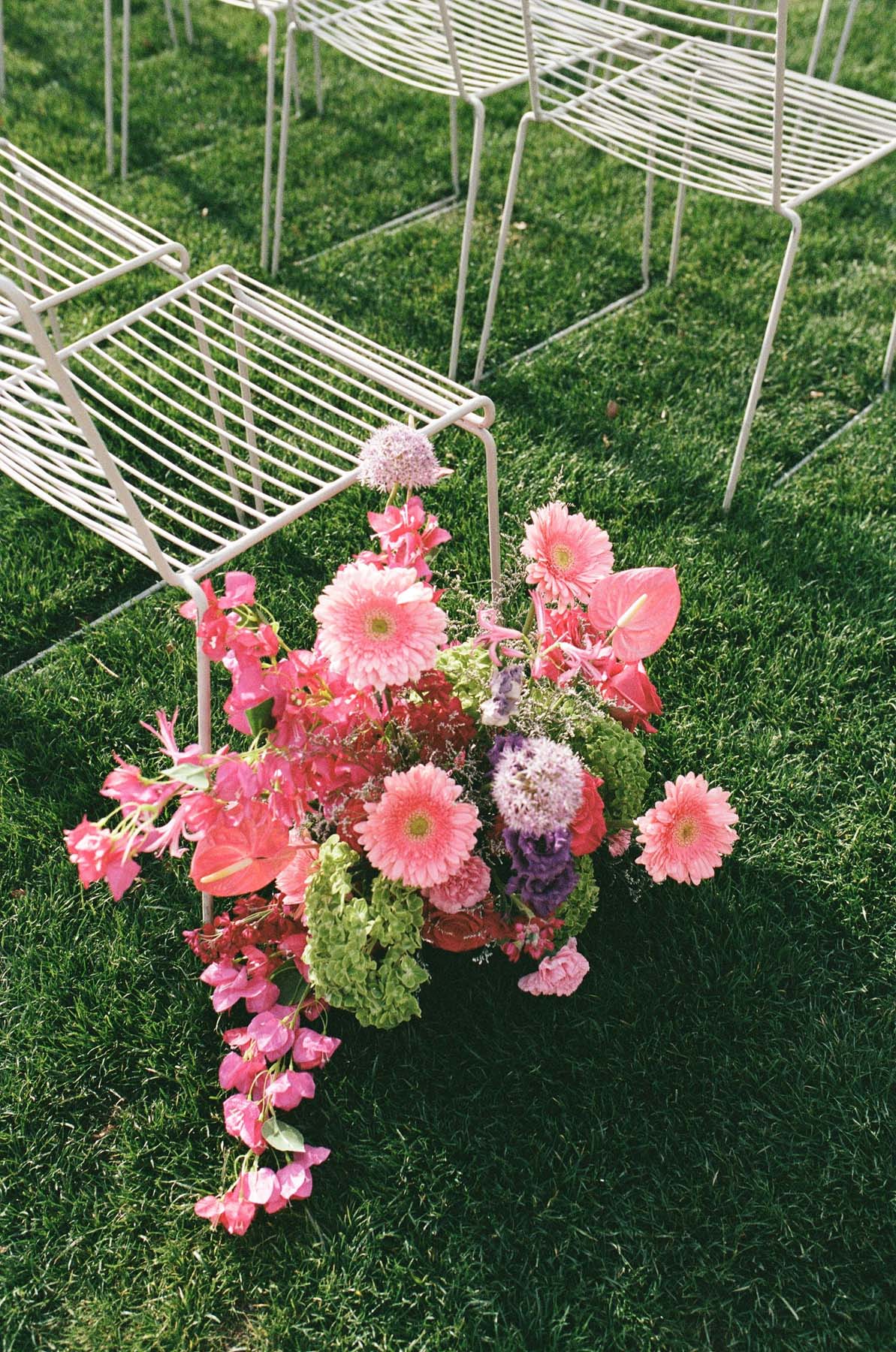 hot pink and purple wedding flowers 