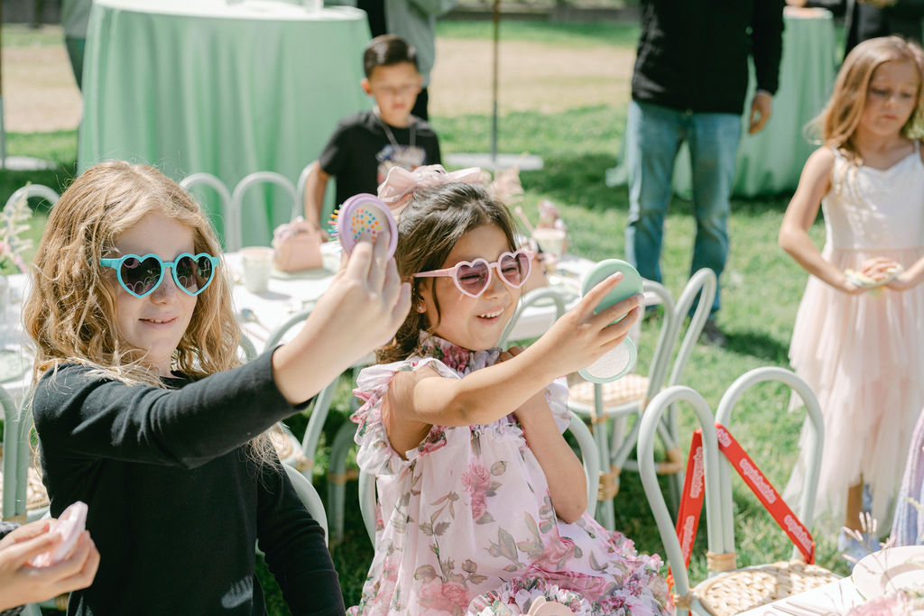 little girls at fashion show birthday party