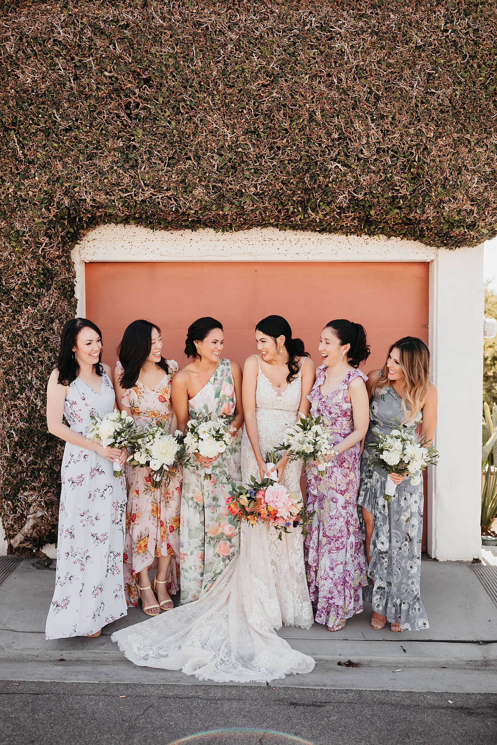 floral bridesmaids at darlington house la jolla