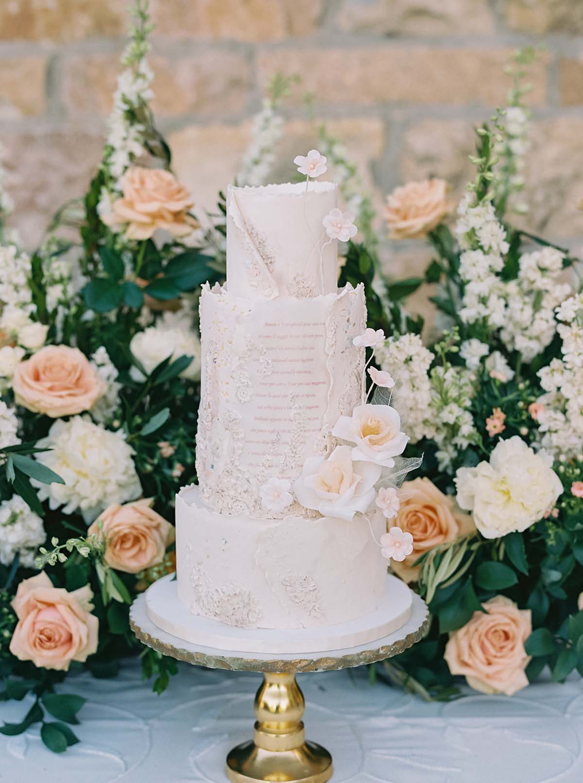 italian inspired wedding cake