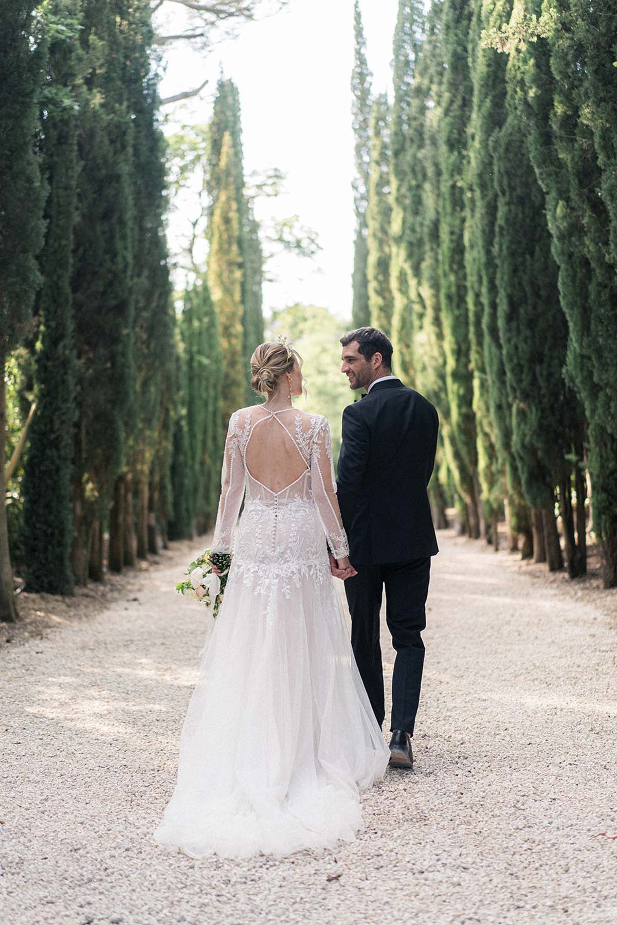 elegant bridal portrait at Chateau Martinay