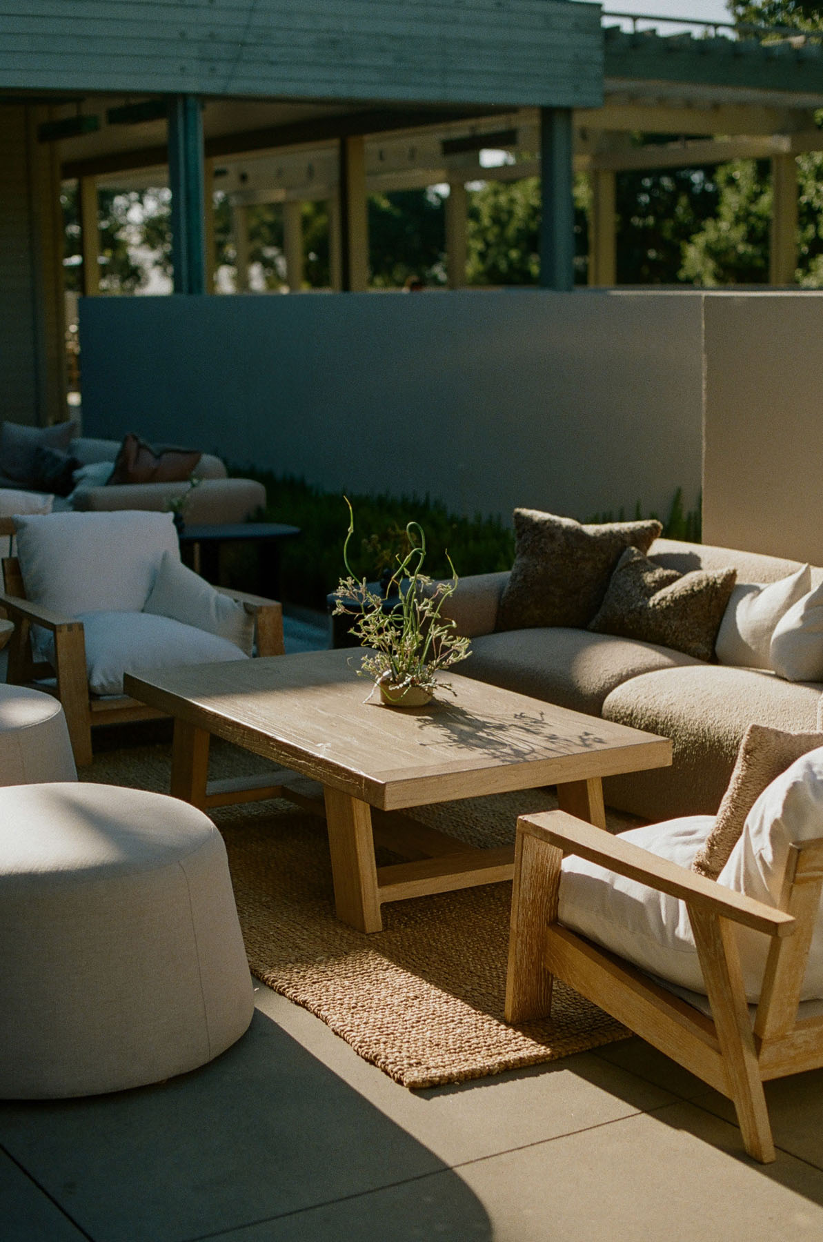 modern stylish lounge seating for wedding at Carmel Valley Ranch