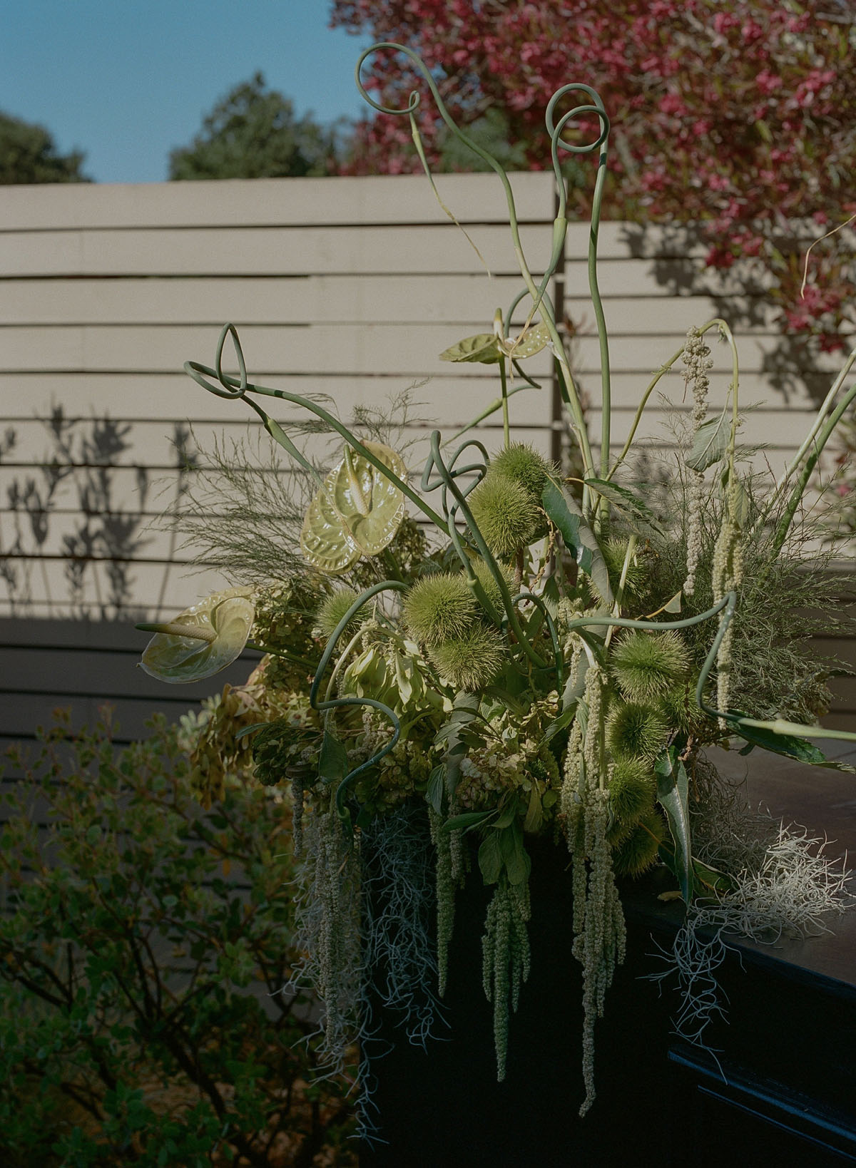 funky green wedding flowers