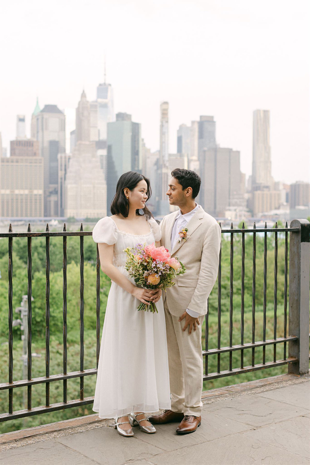 wedding portraits in Brooklyn Heights NYC