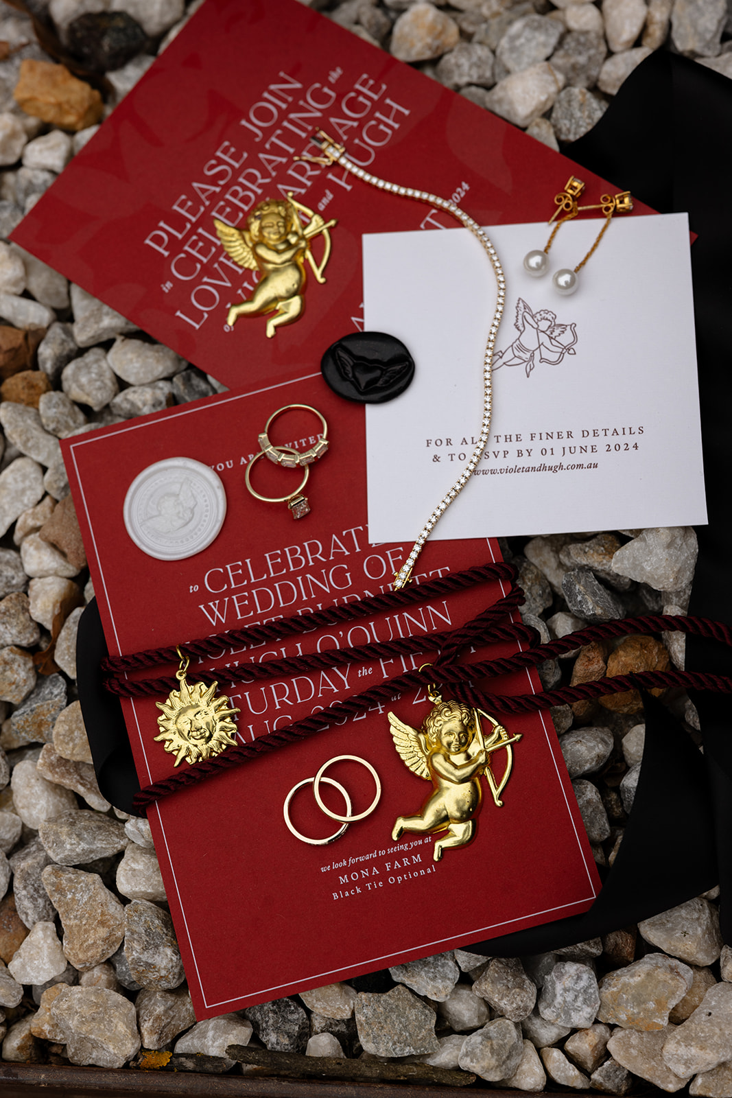 red wedding invitations