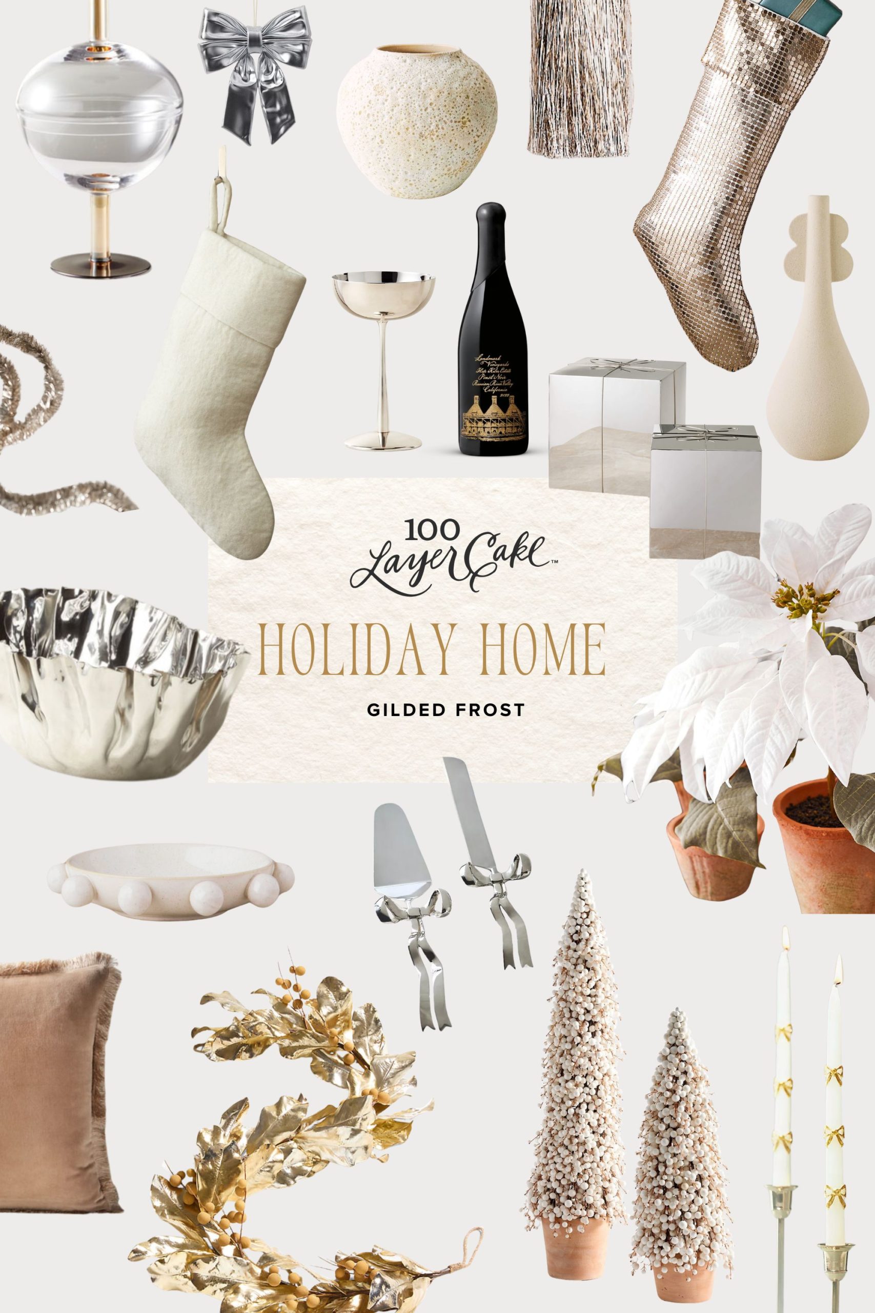 White holiday decor