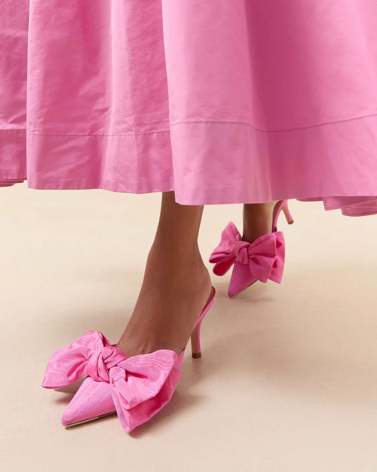 loeffler randall pink bow heels