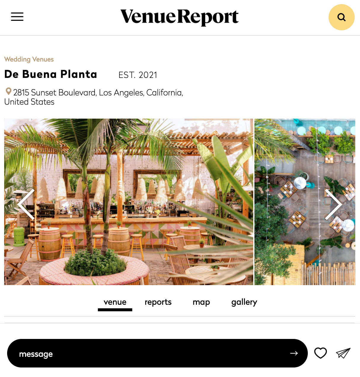 the venue report wedding planning app